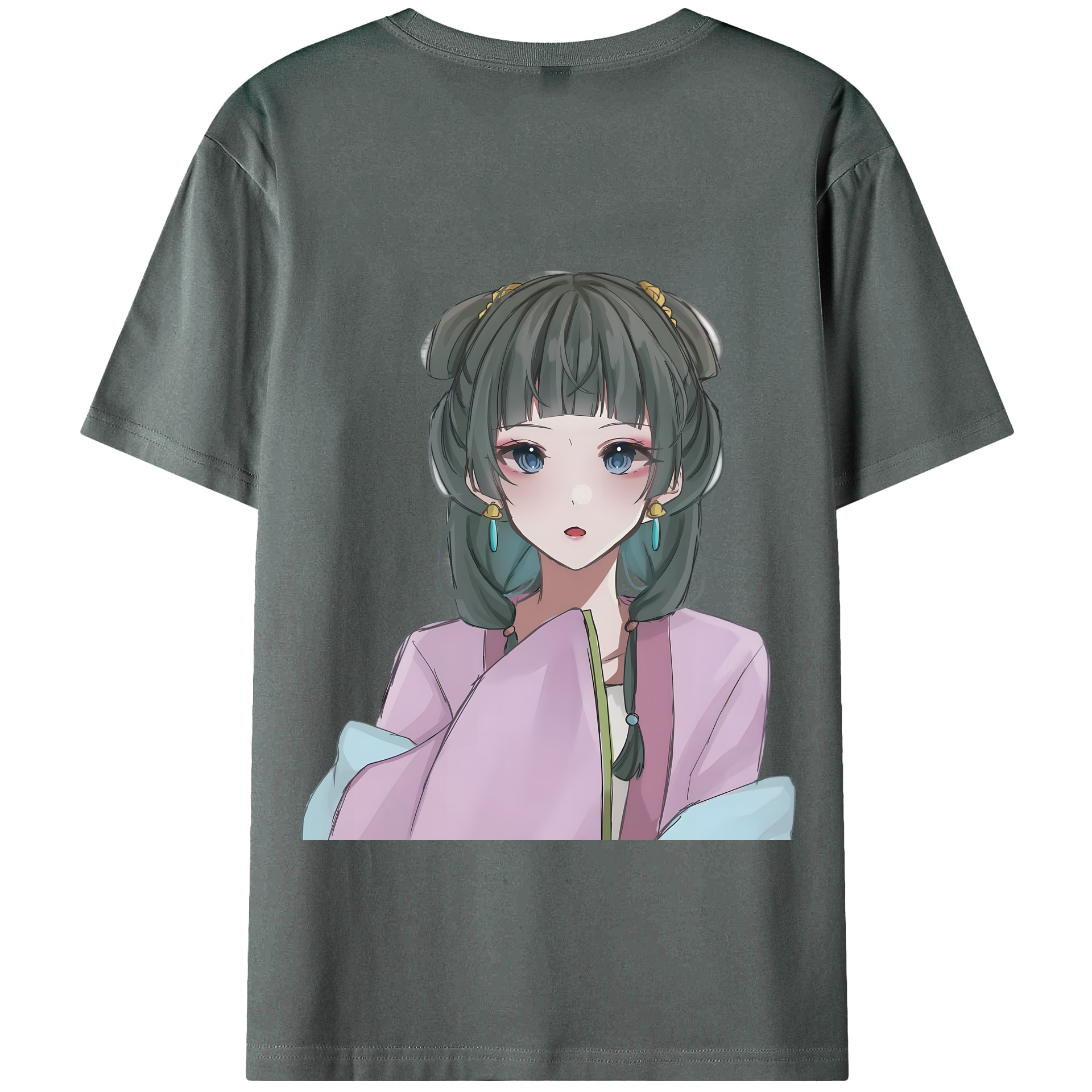 （画像用） 薬屋のひとりごと The Apothecary Diaries 綿100％ メンズ半袖Tシャツ（バックプリント） 通気性